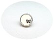 画像1: ドール用  15mmリボン柄足付き飾りボタン／白 (1)