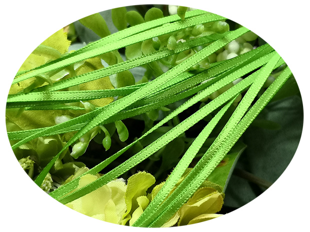 2mmサテンリボン／35.Bud Green　3m巻　10m巻